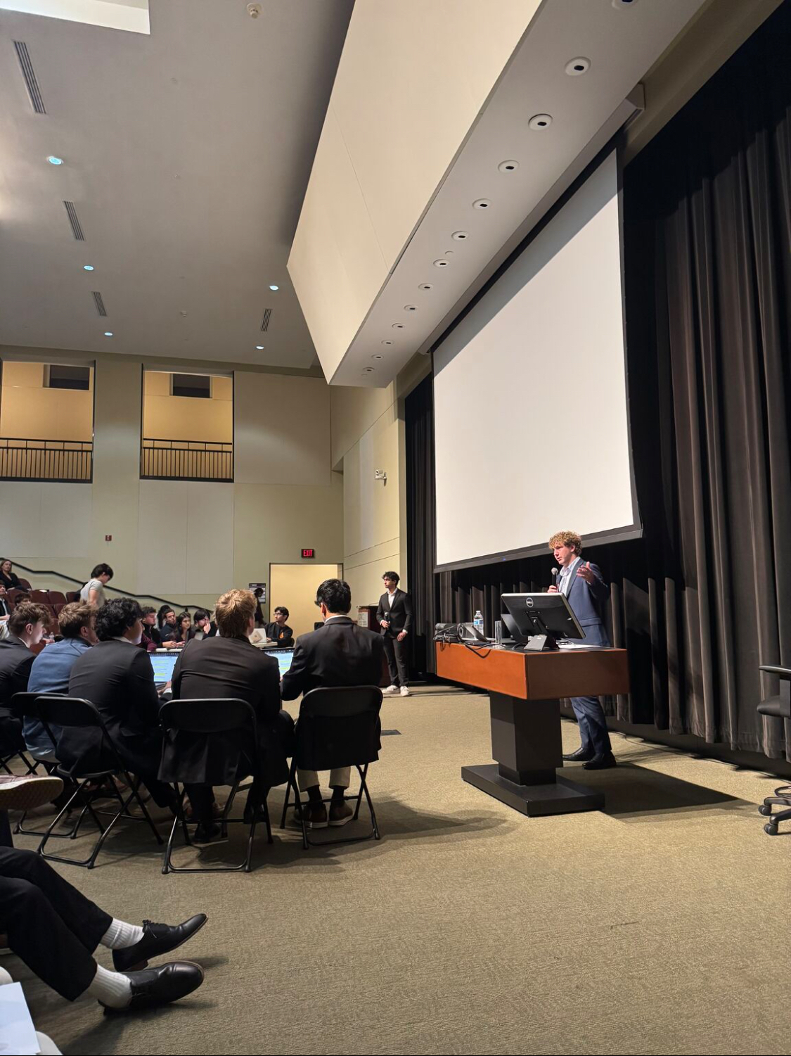 Pitching Workly at a club event